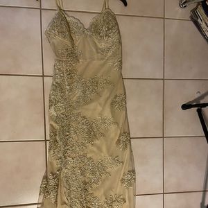 Gold prom dress